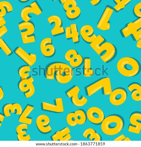 Seamless Pattern with anniversary numbers. Vector Illustration EPS10