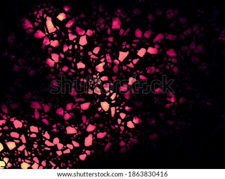 Beautiful abstract color pink grunge marble on dark background, black granite tiles floor on light red background, love theme, art colorful pink mosaic decoration