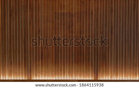 Wooden slats. Natural wood lath line arrange pattern texture background Royalty-Free Stock Photo #1864115938