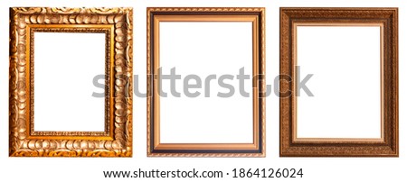 Frames picture baguettes isolated on white background set. Royalty-Free Stock Photo #1864126024