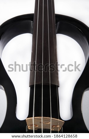 Violin Strings on White Close Up 