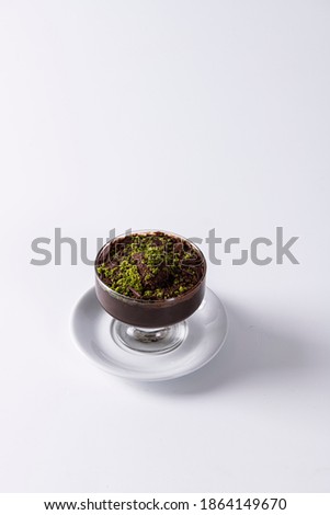 Delicious desserts on white background isolated