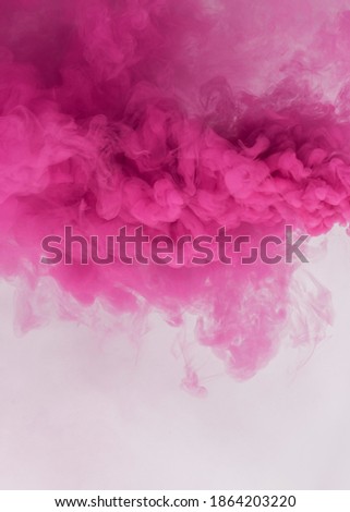 Pink smoke effect on a white background