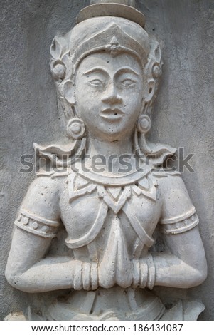 Buddha fairy cement sculpture
