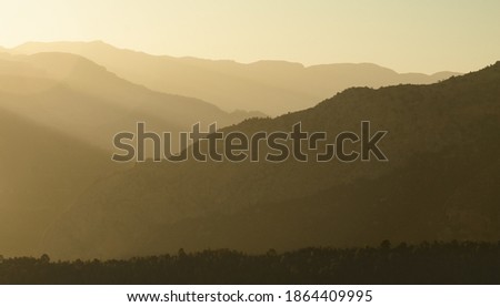 a really beautiful picture of mountains in morocco during sunrise 