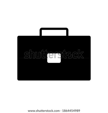 Icon, black and white suitcase. Vector