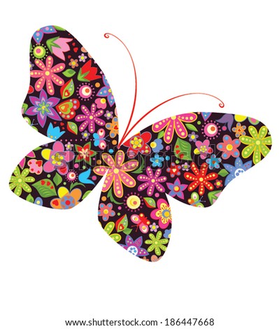 Print with butterfly