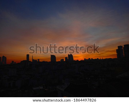 The Istanbul view just before sunrise