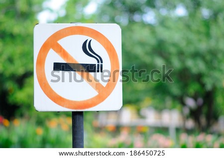 No Smoking Sign in a Park