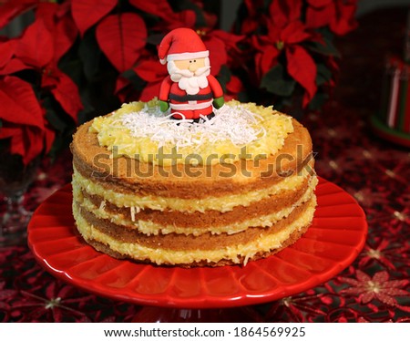 
Christmas cake with Santa Claus.