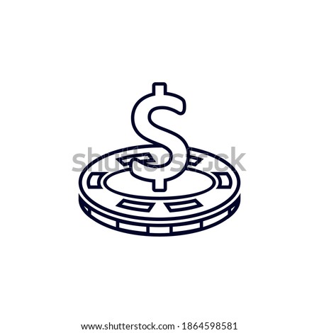 Casino Chip icon logo vector template, Creative Gambling design icon symbol Illustration, Casino games icon