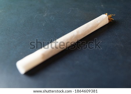 Close up of a rolled cigarette