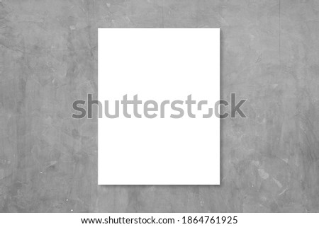 White paper Mockup displayed on concrete wall, banner for Promotion marketing, background for aesthetic creative design
