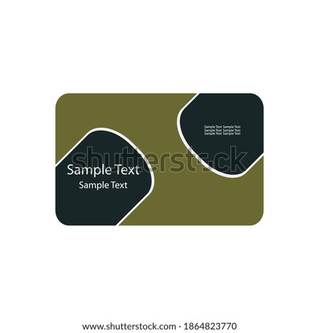 elegant and simple vector based business card design