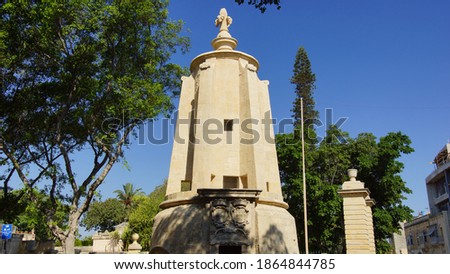 A water tower near Argotti Botanic Gardens in Floriana. Valletta. Malta.