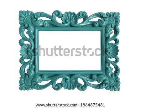 Wooden vintage frame isolated on white background. clipping path included​.