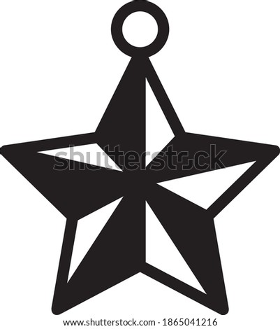 Christmas Star Icon in Glyph Style