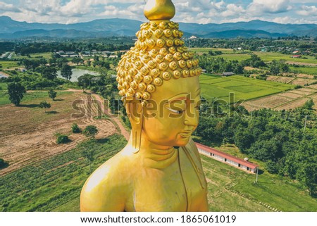 Big Golden buddha statue in chiang Rai, Chiang Mai Province, Thailand