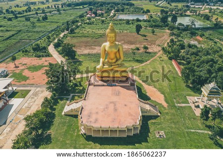 Big Golden buddha statue in chiang Rai, Chiang Mai Province, Thailand
