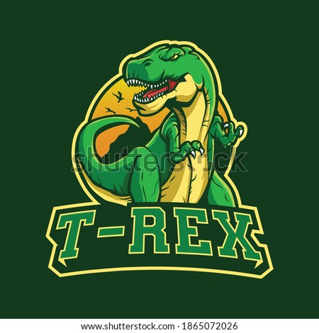 T-Rex logo mascot for eSport and sport