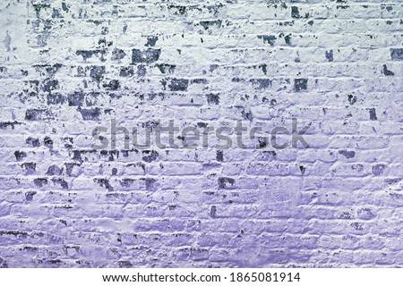 Brick Wall Toned Blue Gradient. Isolated Colored Brickwork Material Background. WebDesign Element.