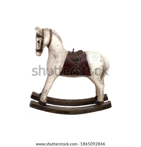 Old fashioned horse-chairs isolated on a white background