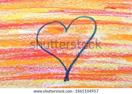 colorful heart made of paint