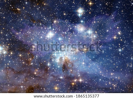 Starry sky angel universe blue background
