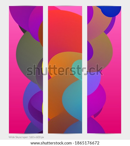 3D fluid wavy shape. Bright cloudy futuristic background. Vibrant gradient flow in abstract music sound waves. Dynamic liquid texture. Creative vector template for trendy banner design.