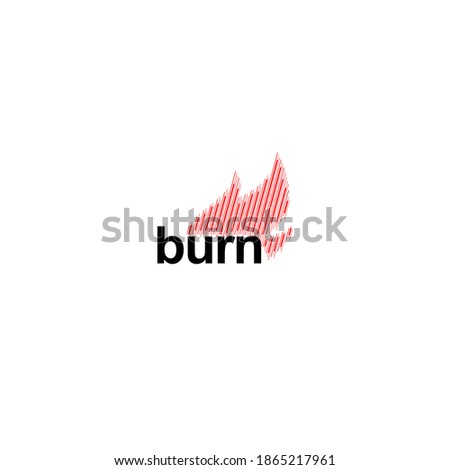 burn vector logotype with white background