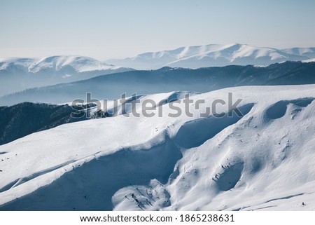 Attractive view on skiing area on a frosty day. Location place ski resort Dragobrat, Carpathian, Ukraine, Europe. Picturesque nature photography. Photo wallpaper. Discover the beauty of earth.