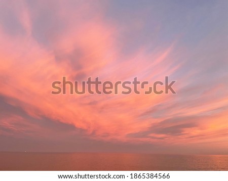 sunset in the Mediterranean sea Royalty-Free Stock Photo #1865384566