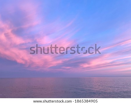 sunset in the Mediterranean sea Royalty-Free Stock Photo #1865384905