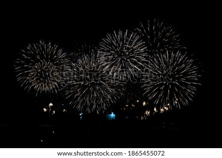 Glowing fireworks of Japanese tradition