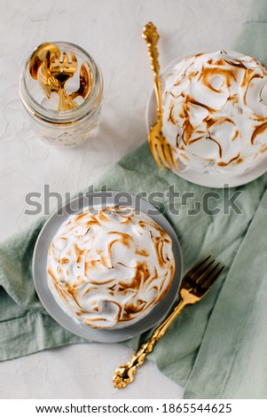 Baked Alaska Ice Cream Cake Food Dessert Photo