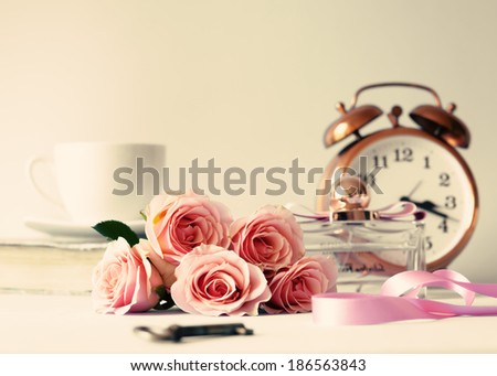 Vintage Still Life with Roses