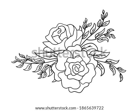 Flowers Line Art Arrangements. You use on greeting card, frame, shopping bags, wall art, wedding invitation, decorations, and t-shirts
