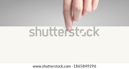 Hand holding virtual a paper with your
