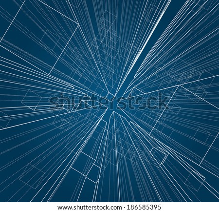 Abstract 3D cubes vector background.