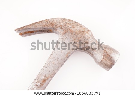 metal hammer on white background