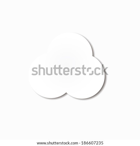 Abstract speech bubbles in the shape of cloud 