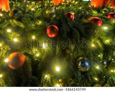 Christmas Ball Ornaments. Great ball ornaments arrangement. Christmas decoration on full screen. Christmas atmosphere. An atmosphere of love, hope, peace, joy.