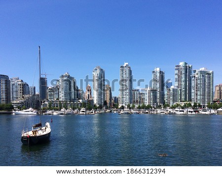 Vancouver cityscape in the summer