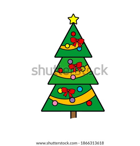 Christmas Tree with decorations and bows