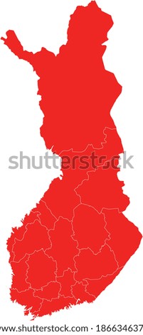 vector illustration of Finland map