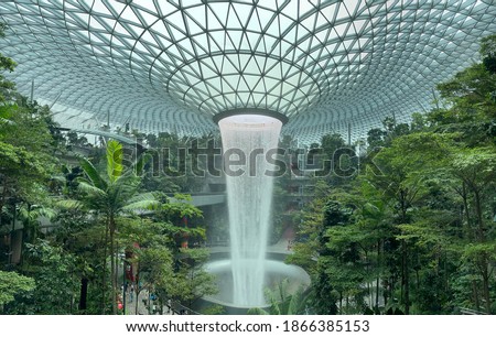Changi Jewel Singapore. Best airport for sure. Royalty-Free Stock Photo #1866385153