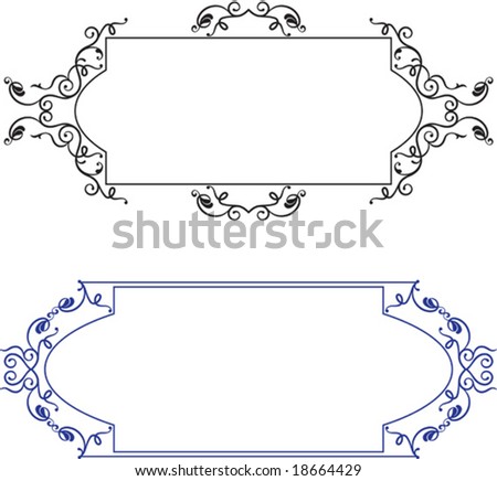 Calligraphic Frame, Border Designs in various shapes