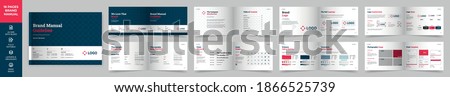 Landscape Brand Manual Template, Simple style and modern layout Brand Style, Brand Identity, Brand Guideline, Guide Book Royalty-Free Stock Photo #1866525739