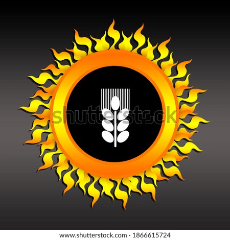 Grain abstract icon isolated, 3d illustration