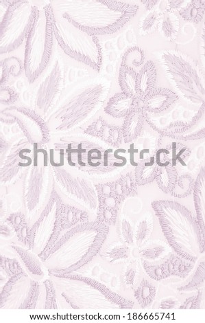 Embroidery lace fabric, Pink